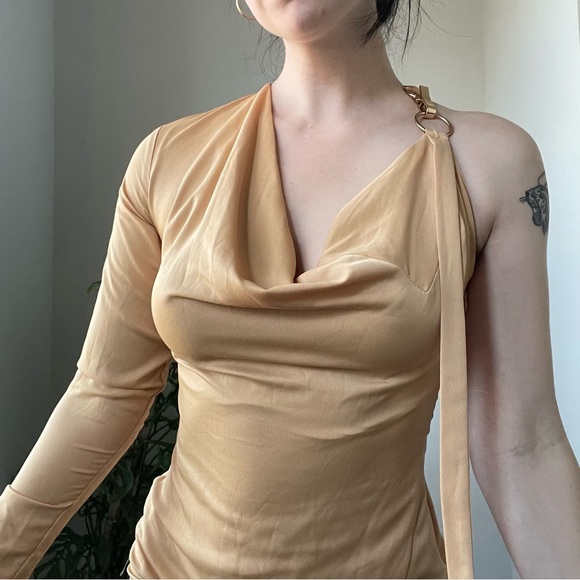 JF Lefon Asymmetrical one sleeve dress - Picture 2 of 5